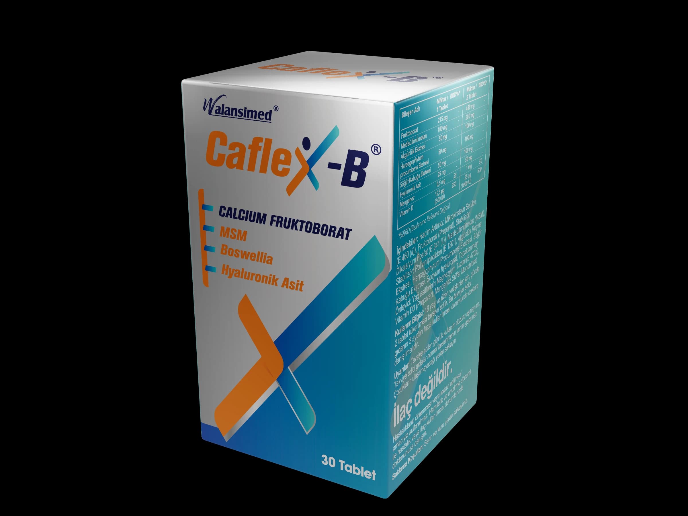 Caflex-B Calcium Fruktoborat 60 Tablet (Ekonomik Boy)